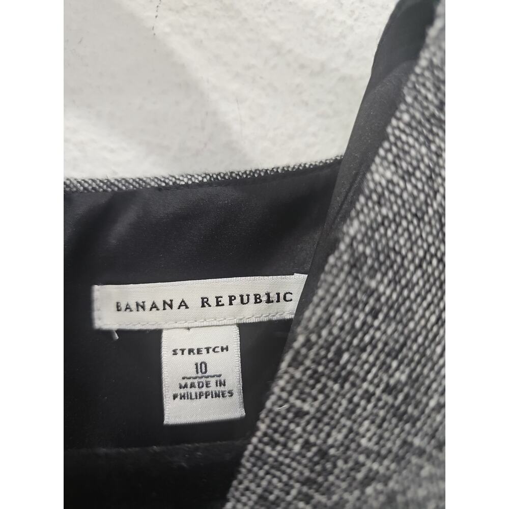 Banana Republic Gray Stretch Sleeveless V-Neck Sheath Dress Women's Size 12 - Picture 5 of 9